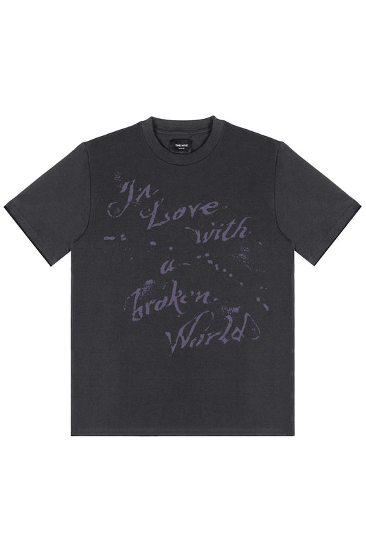 BROKEN TEE IN WASHED BLACK